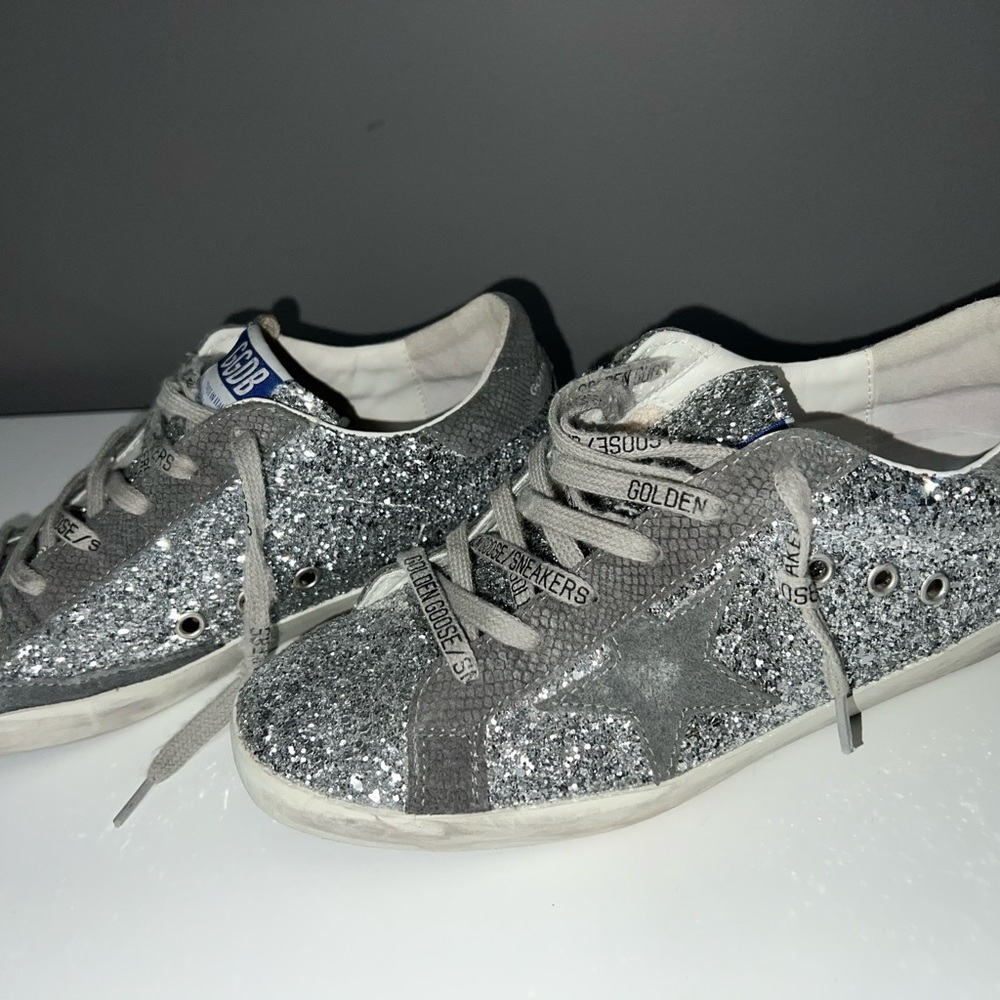 Grey Suede and silver golden goose, size 39, brand new! No box